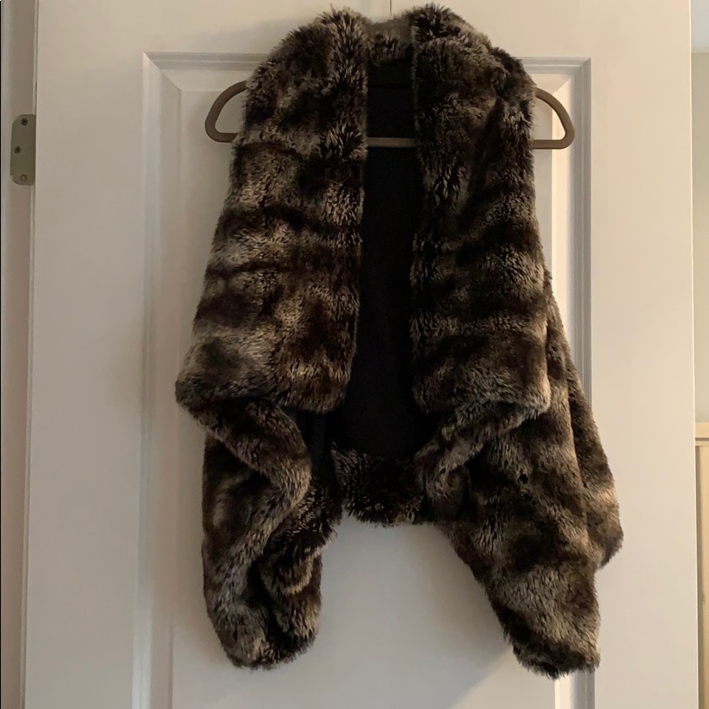 Fur cardigan